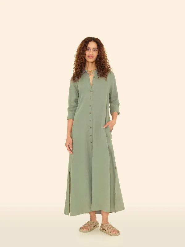 Sagebrush Boden Linen Dress made by XiRENA