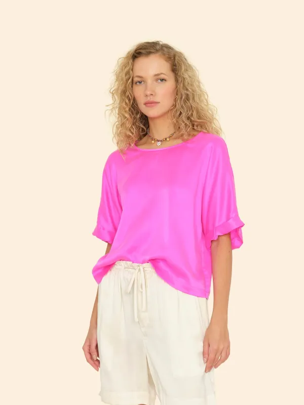 Ultra Pink Savoye Top made by XiRENA