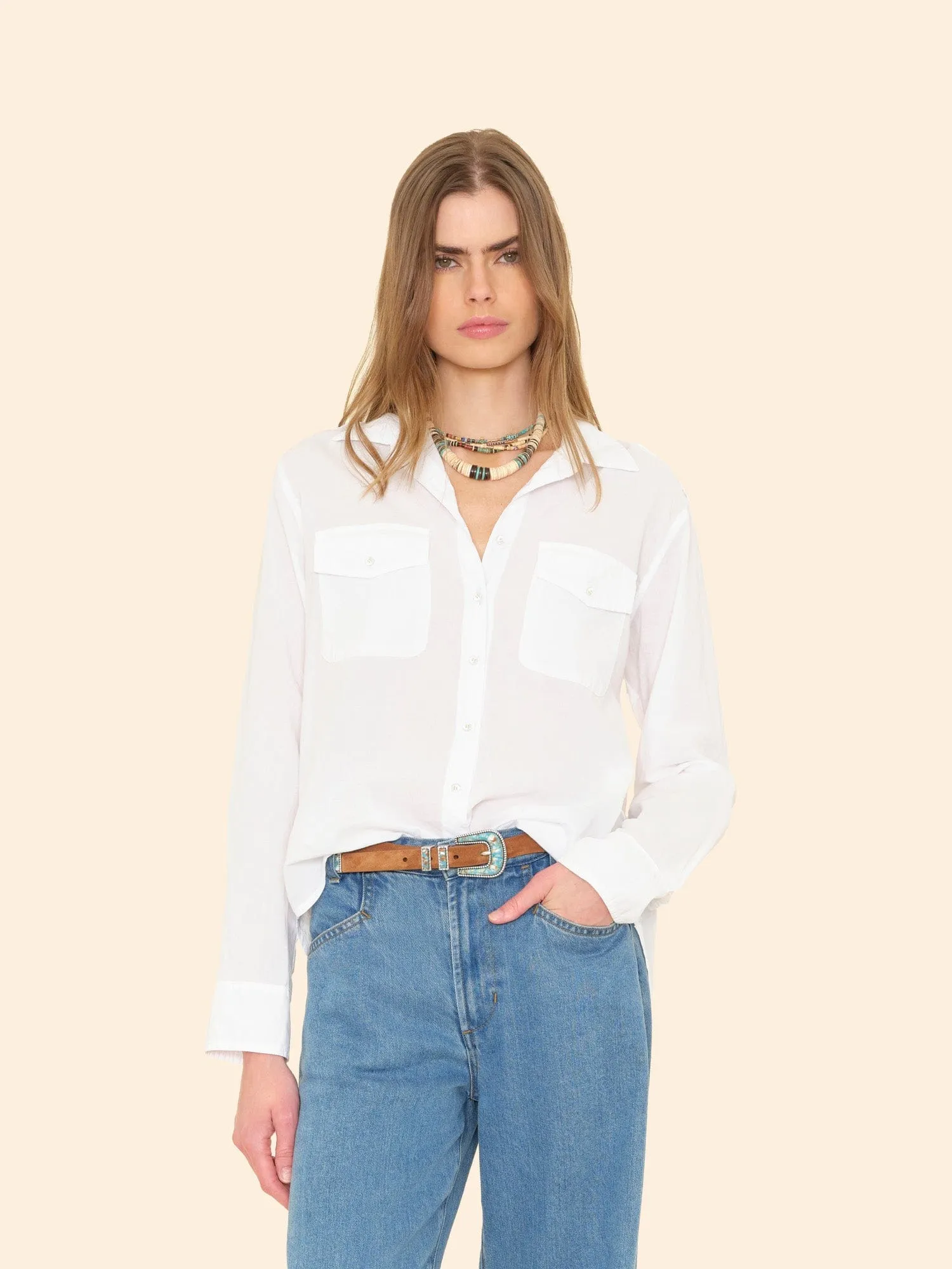 White Phoebe Shirt sold by XiRENA
