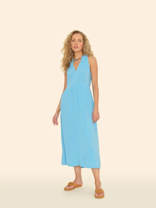 Atlas Blue Liza Dress made by XiRENA
