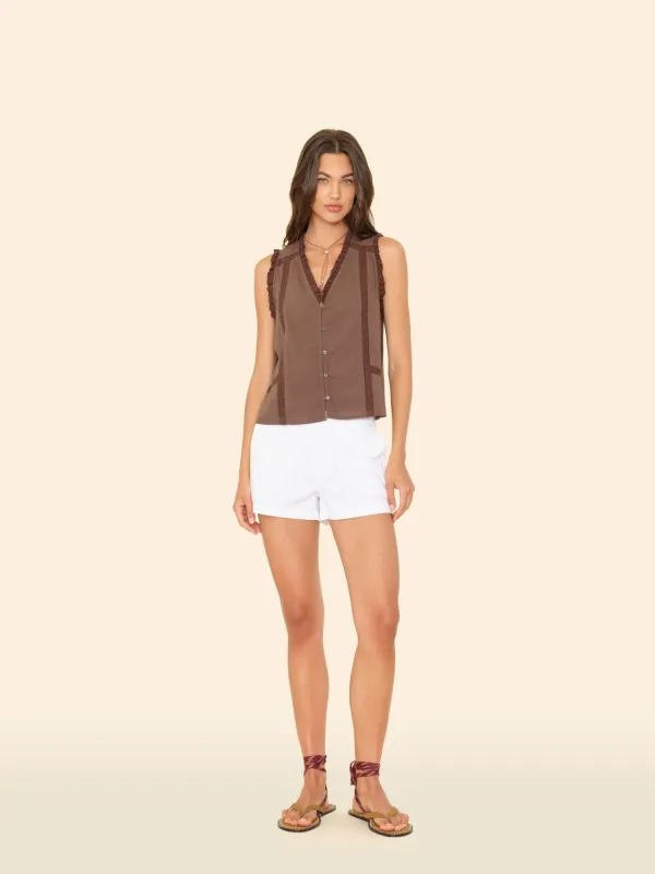 Blanc Georgia Twill Short made by XiRENA