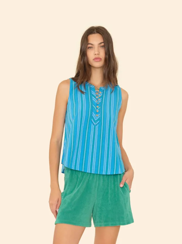 Castaway Blue Twyla Top made by XiRENA