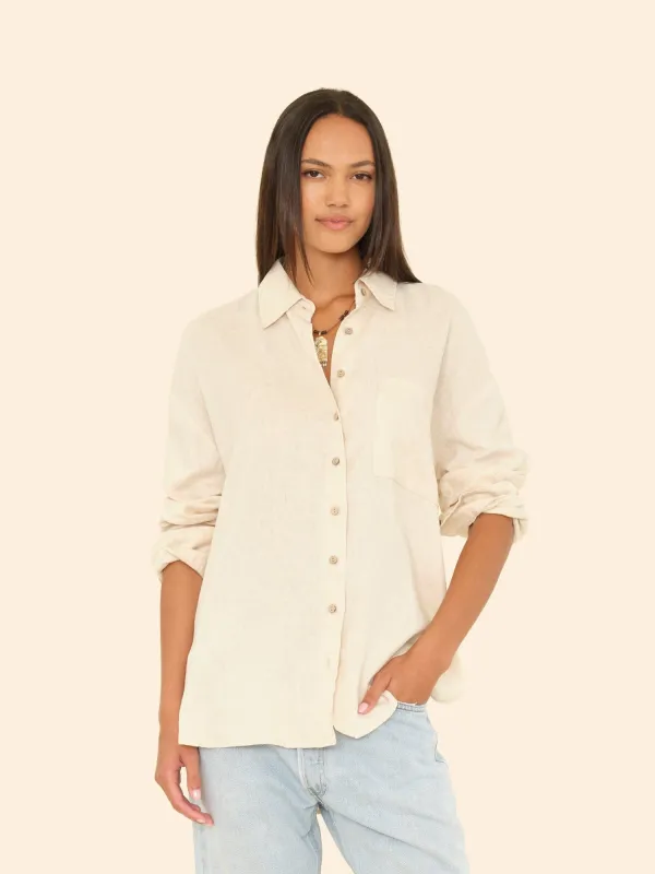 Sugarcane Sydney Linen Shirt made by XiRENA