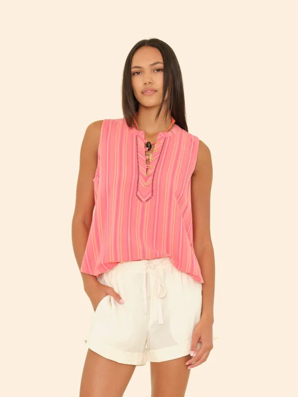 Sunset Rose Twyla Top made by XiRENA