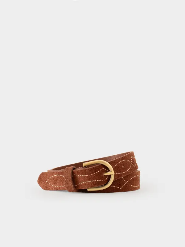 Mahogany Laredo Belt made by XiRENA