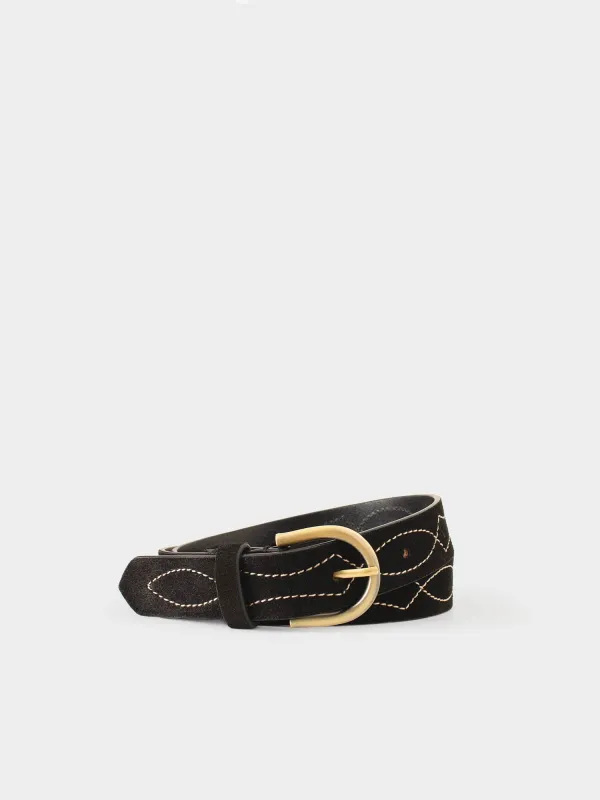 Black Laredo Belt made by XiRENA