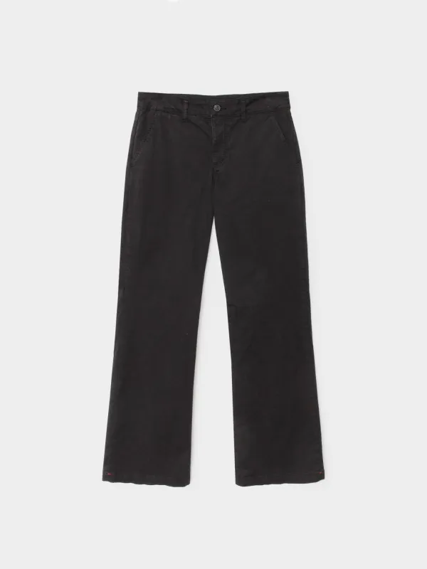Black Serafina Twill Pant made by XiRENA