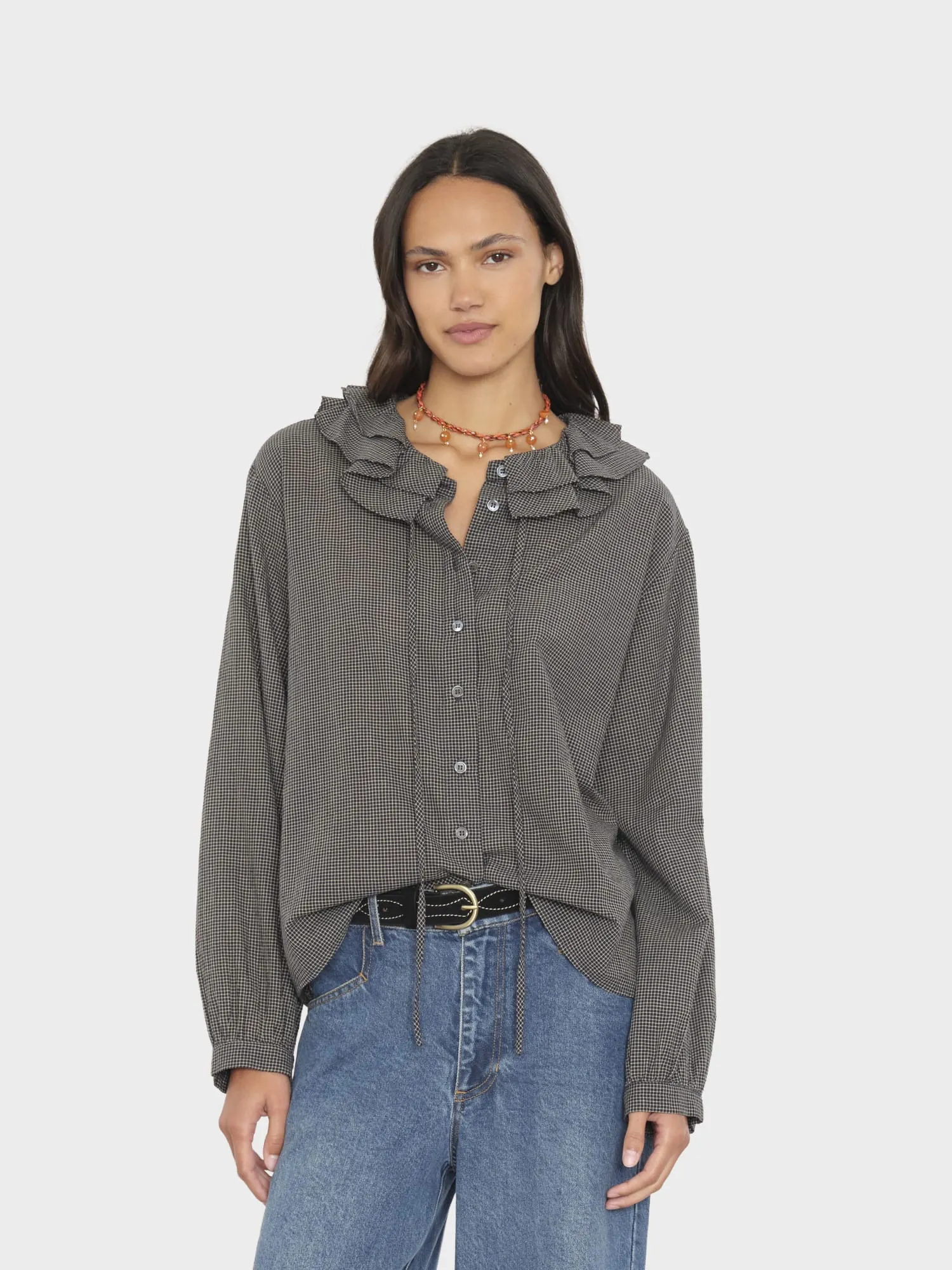 Moonlit Navy Jonna Shirt sold by XiRENA