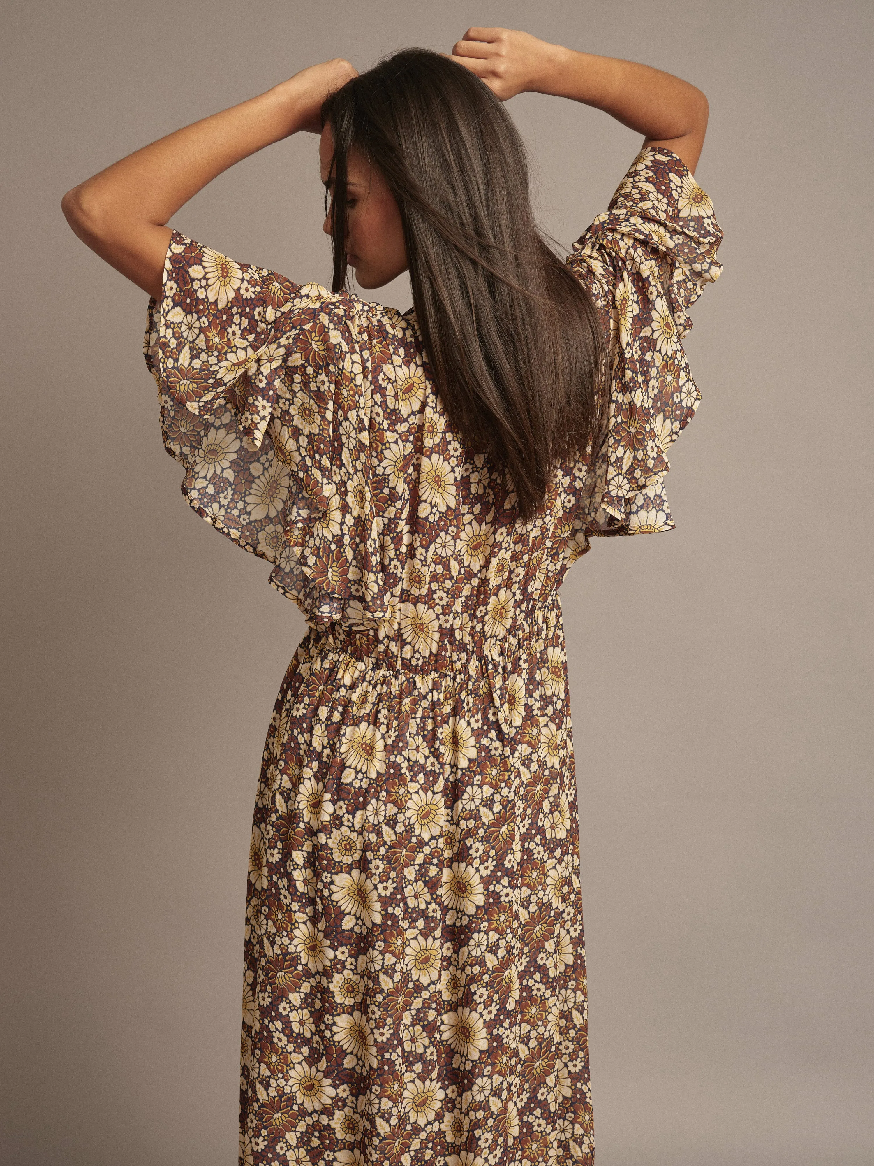 Tawny Brown Roberta Dress sold by XiRENA product image thumbnail 4