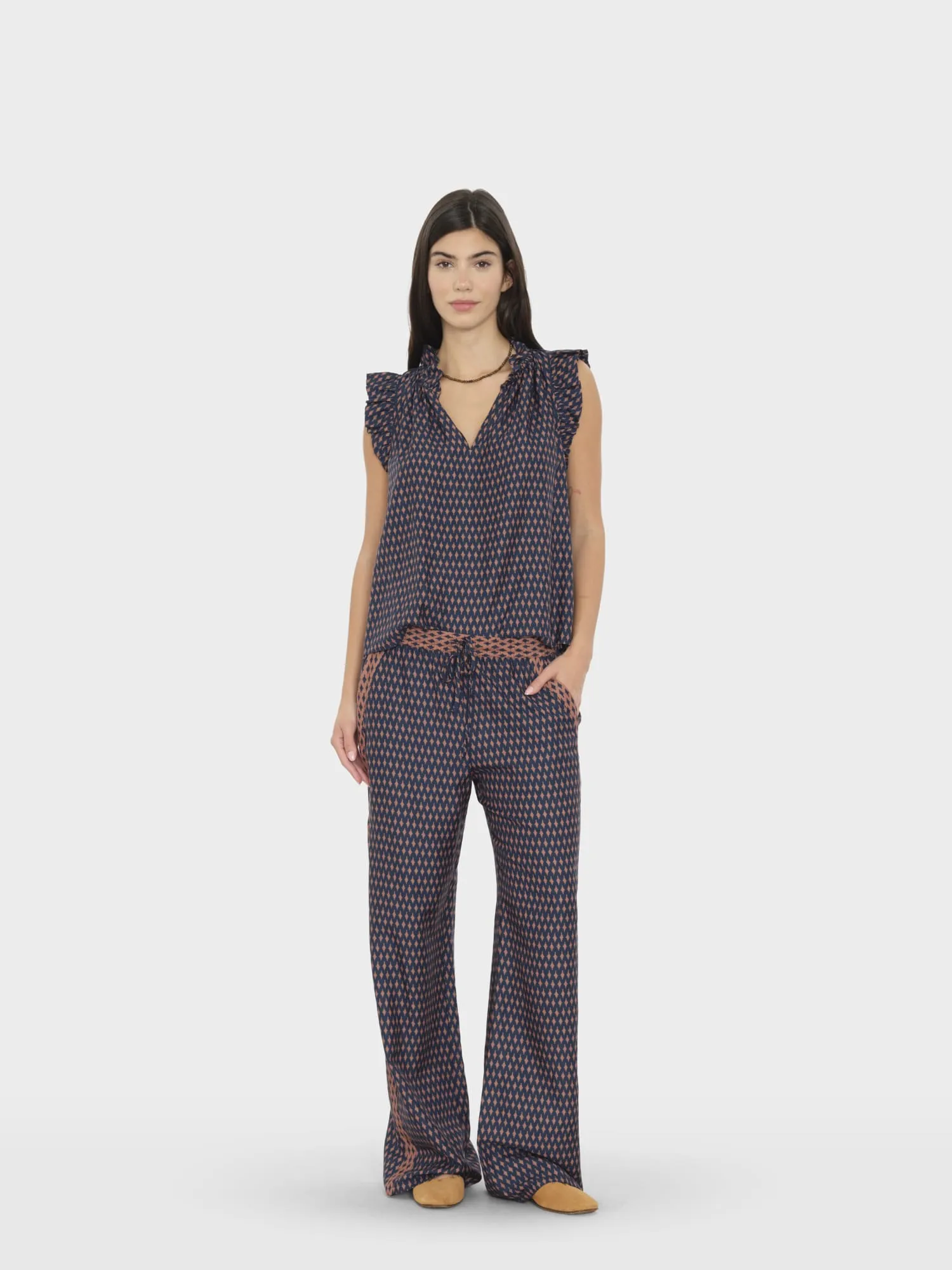 Navy Diamond Vaughn Pant sold by XiRENA