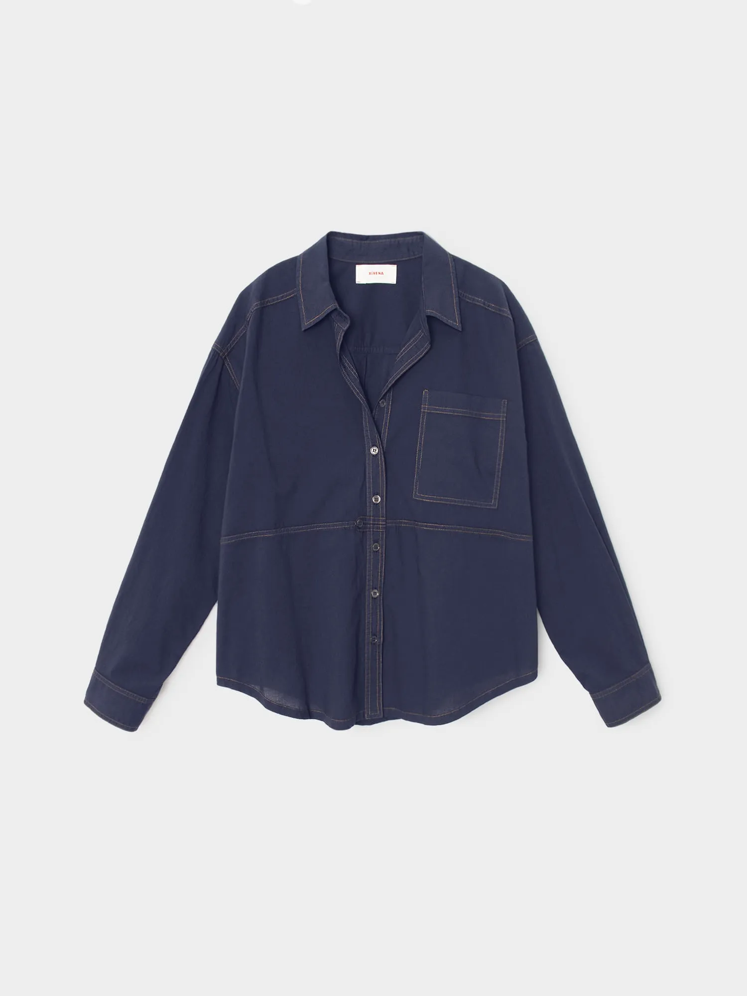Navy Logan Shirt sold by XiRENA product image thumbnail 5