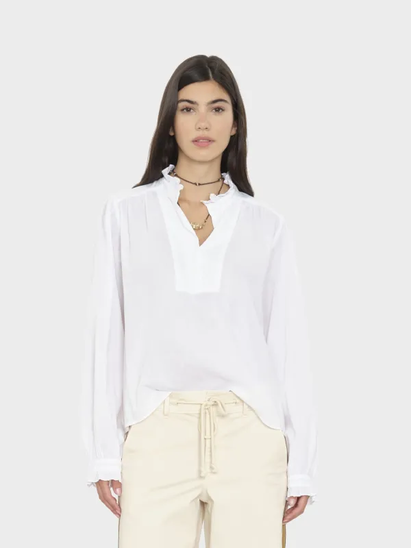 White Dorien Top made by XiRENA