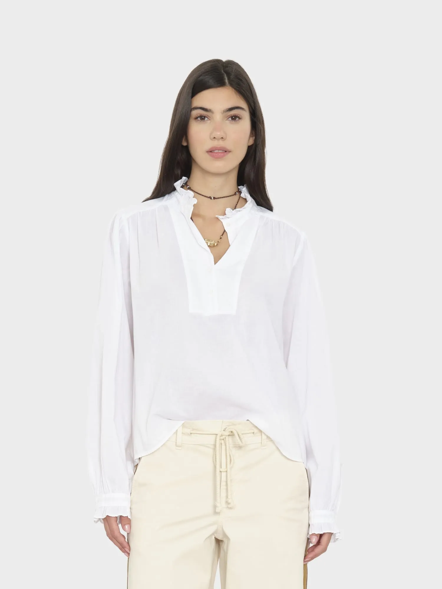 White Dorien Top sold by XiRENA
