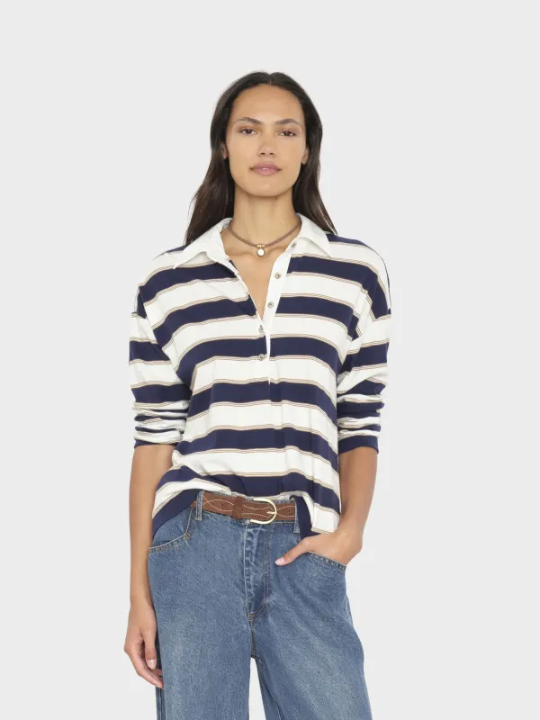 Navy Crescent Troy Tee made by XiRENA