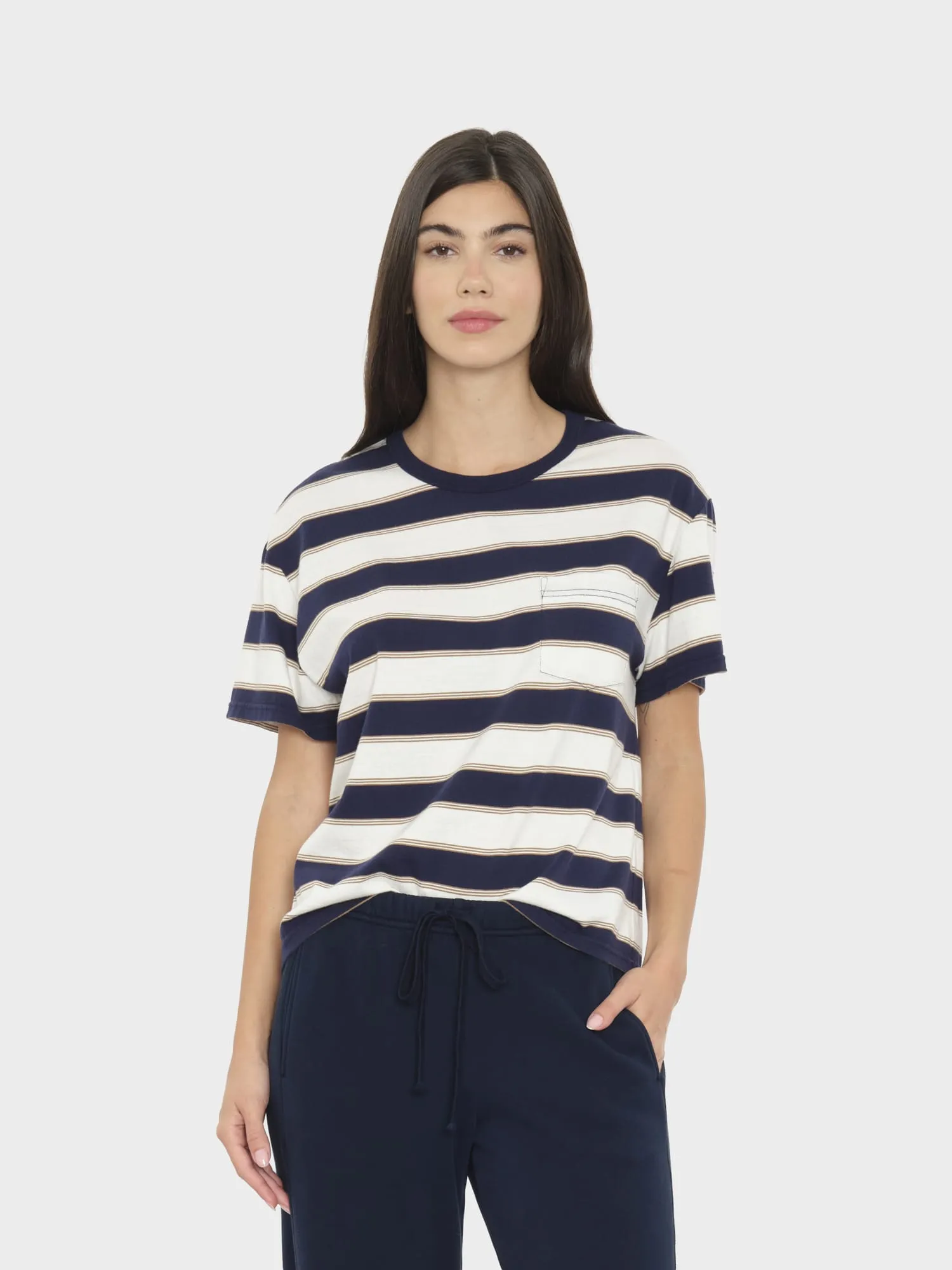 Navy Crescent Paulina Tee sold by XiRENA
