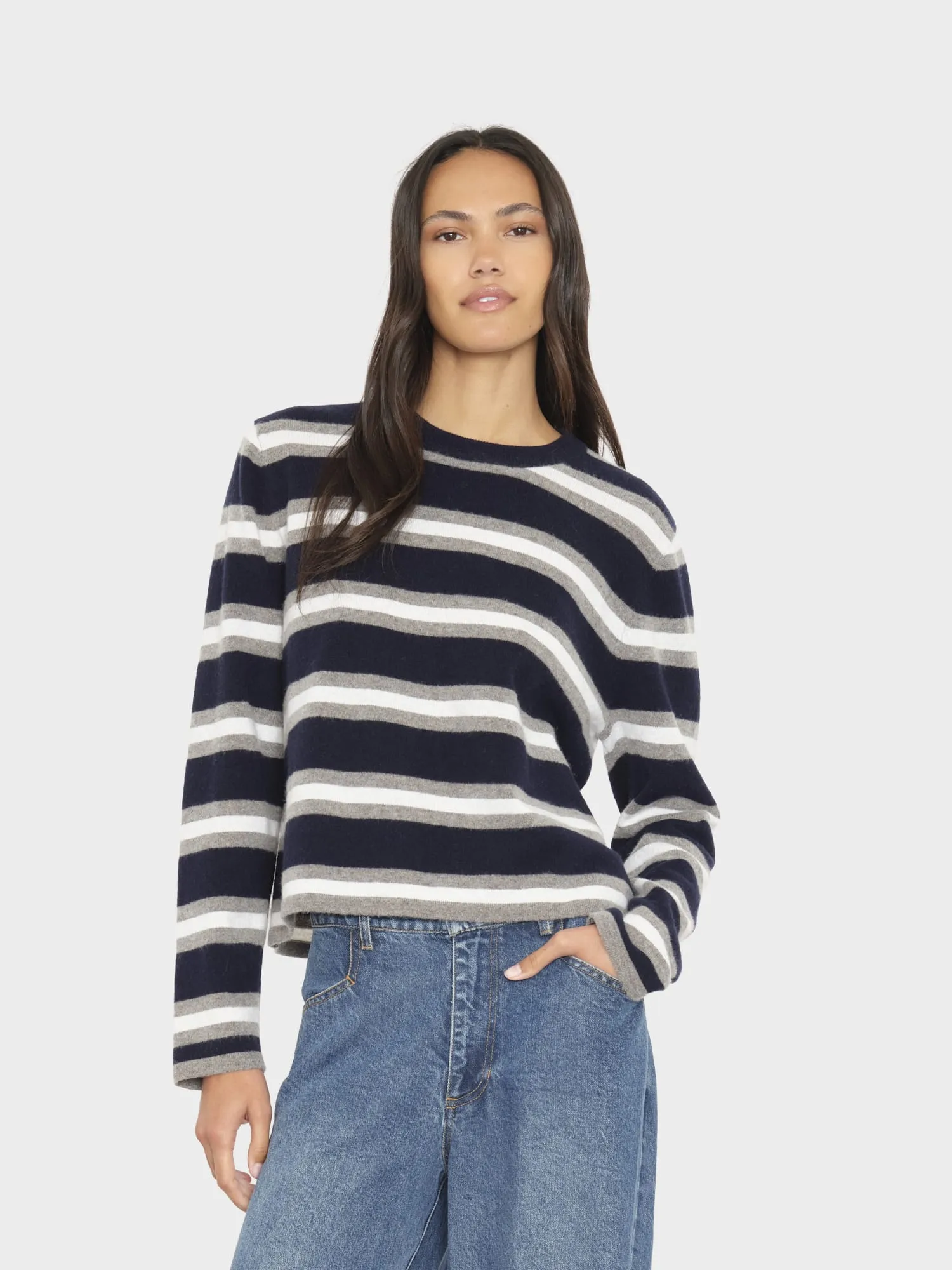 Midnight Ivory Maxwell Sweater sold by XiRENA