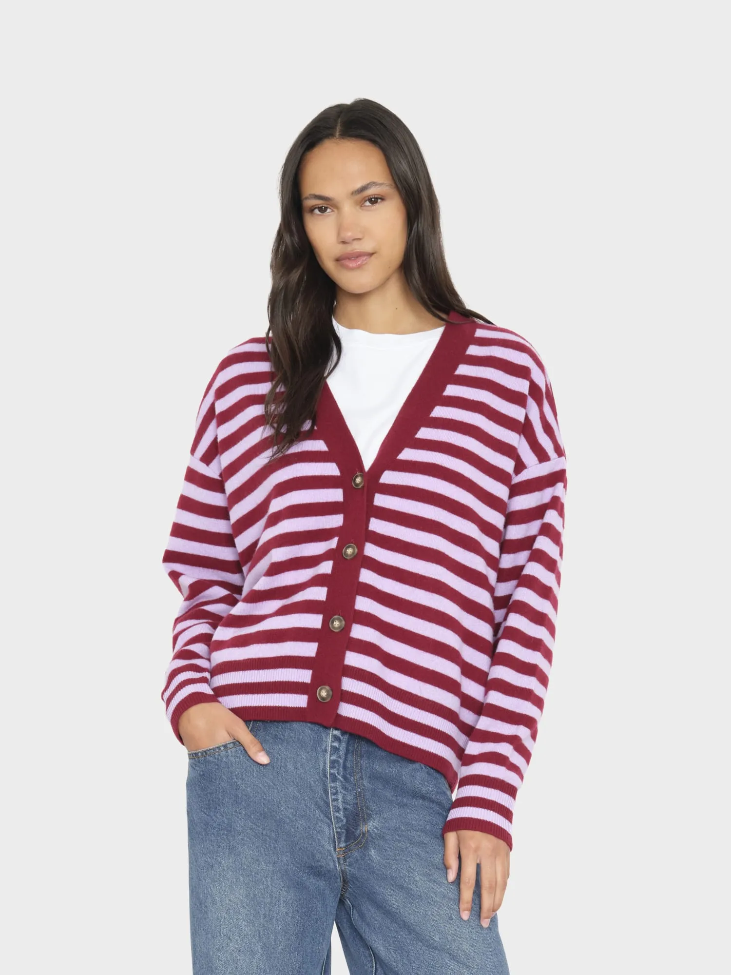 Garnet Petal Estelle Cardigan sold by XiRENA