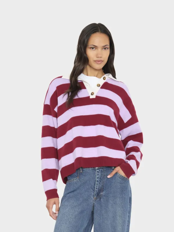 Garnet Petal Braxton Sweater made by XiRENA