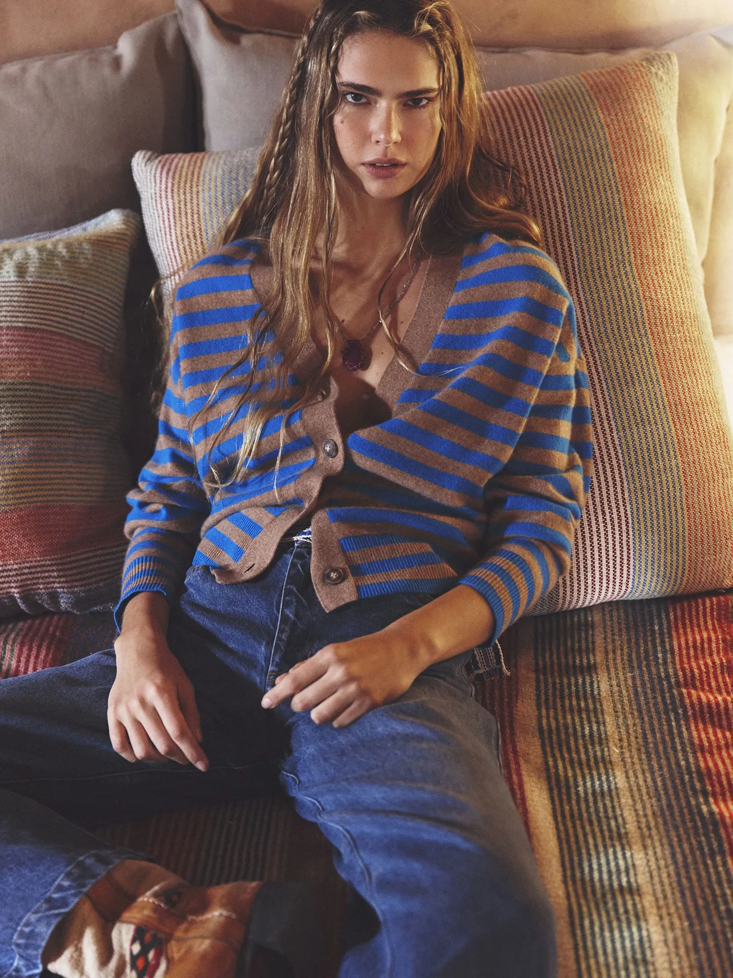 Cobalt Sand Estelle Cardigan sold by XiRENA product image thumbnail 2