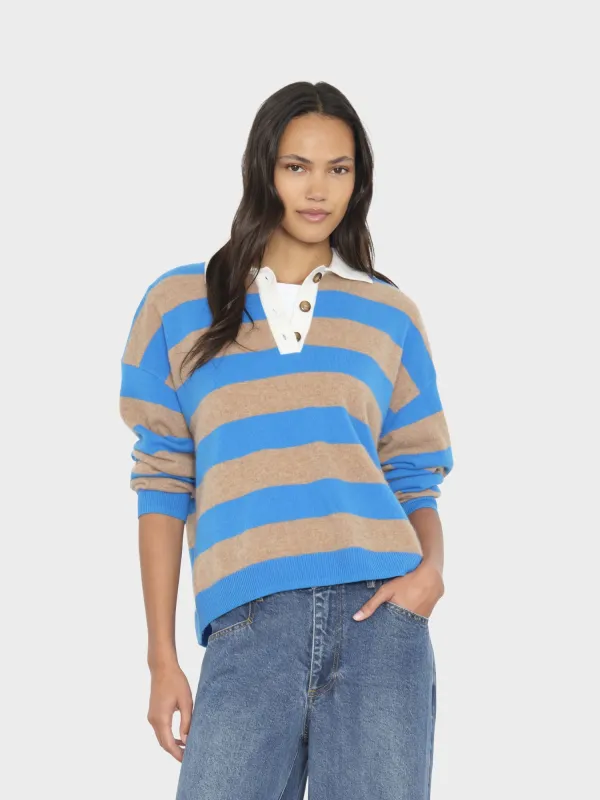 Cobalt Sand Braxton Sweater made by XiRENA