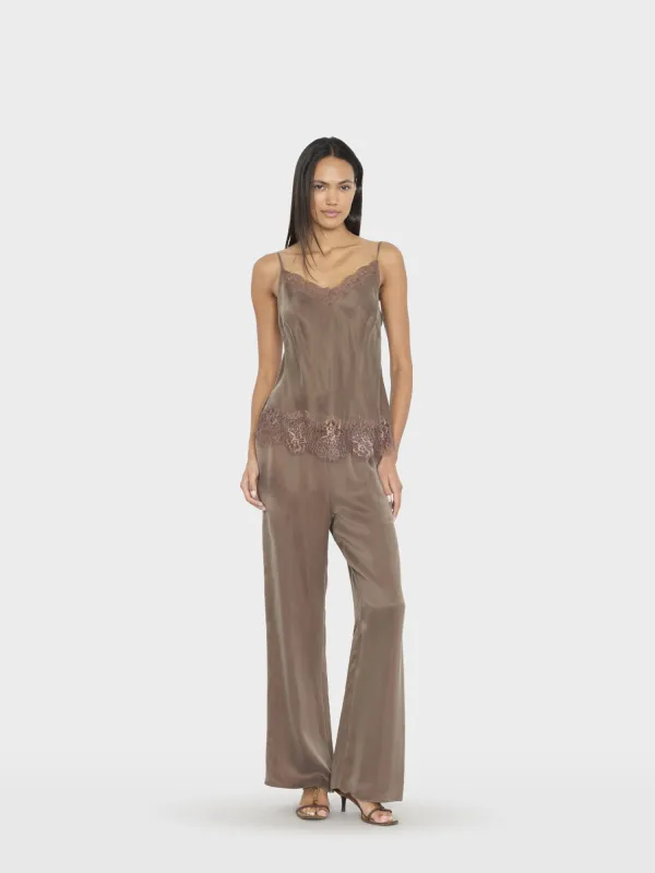 Olive Brown Bella Pant made by XiRENA
