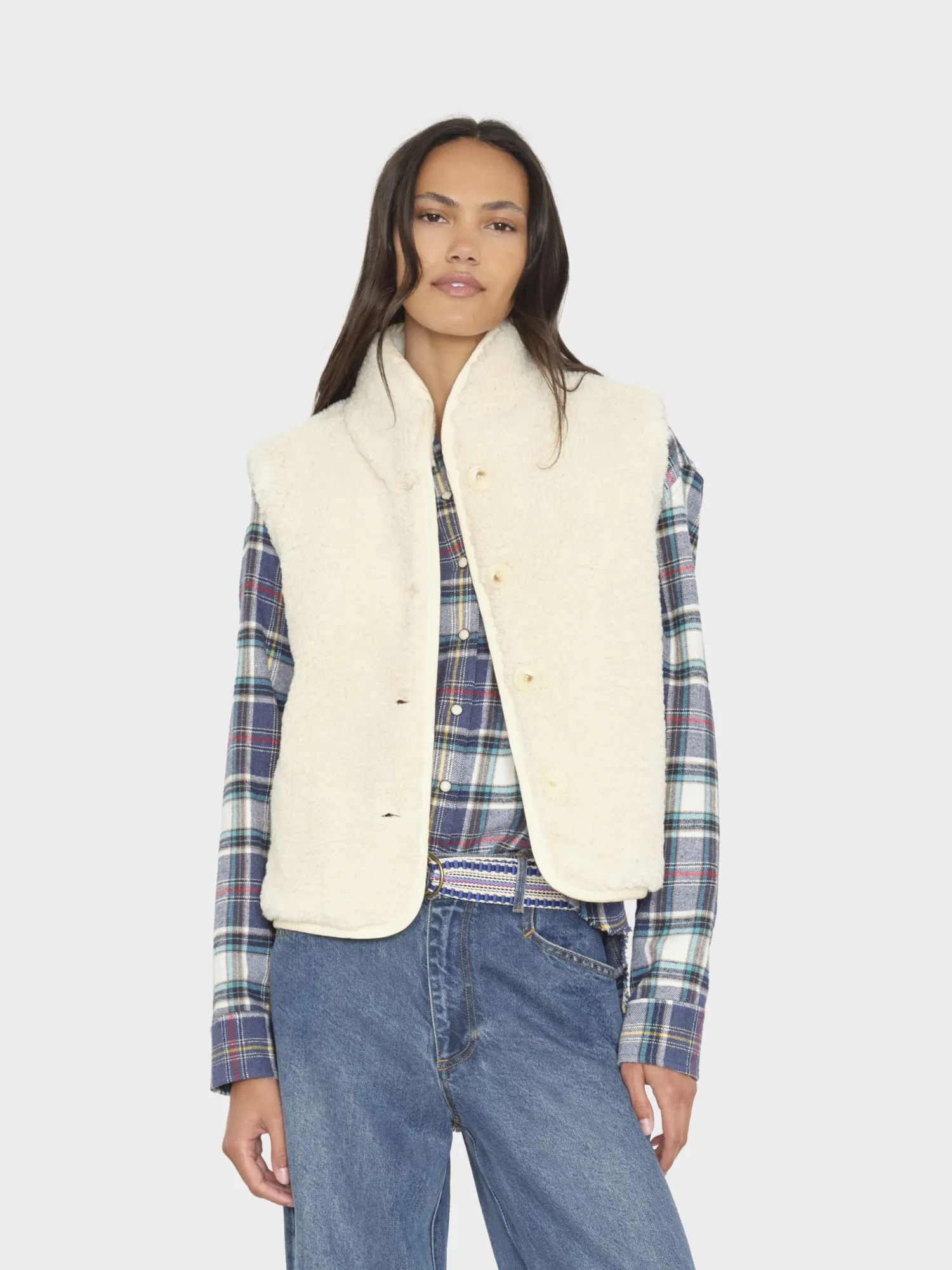 Cream Kensi Vest sold by XiRENA