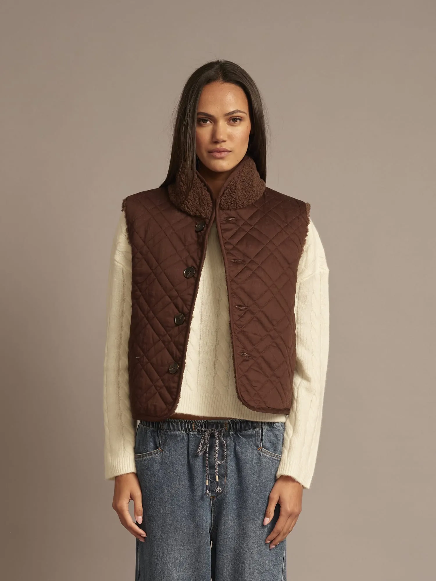 Chocolate Brown Kensi Vest sold by XiRENA product image thumbnail 2