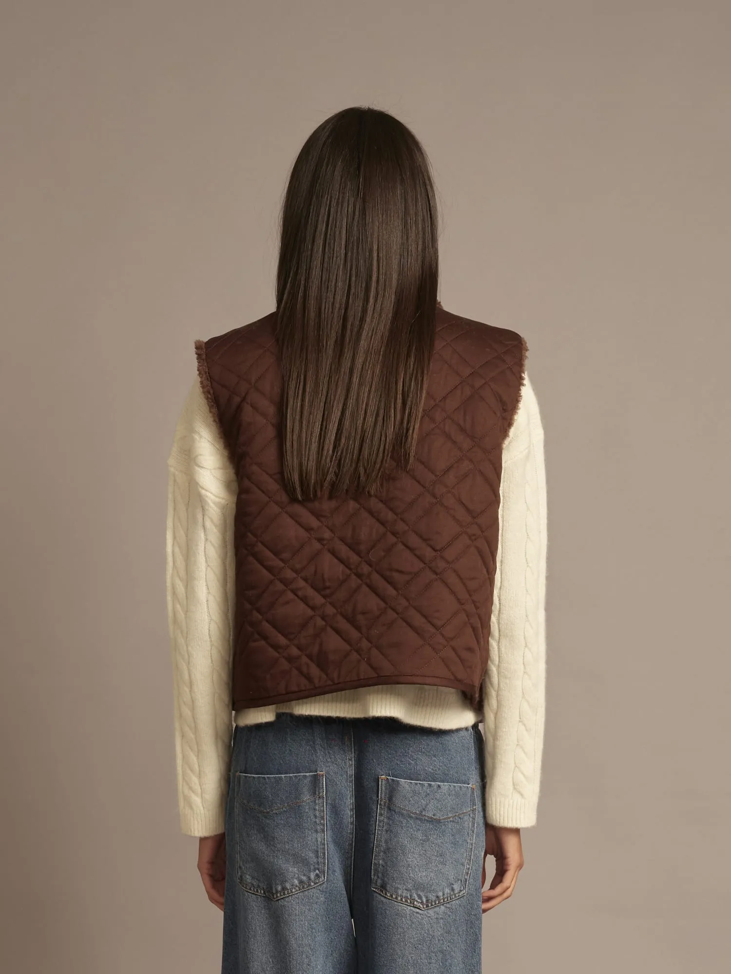 Chocolate Brown Kensi Vest sold by XiRENA product image thumbnail 4