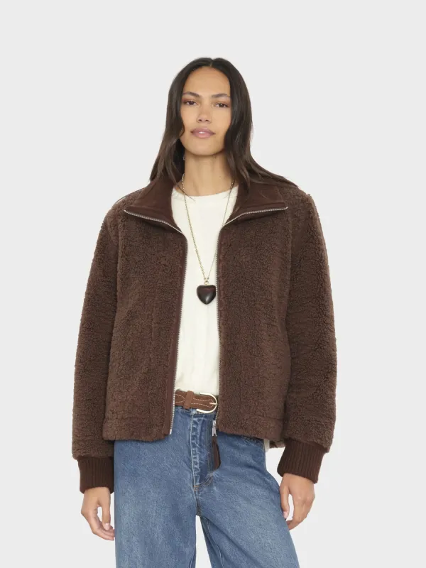 Chocolate Brown Daltry Jacket made by XiRENA