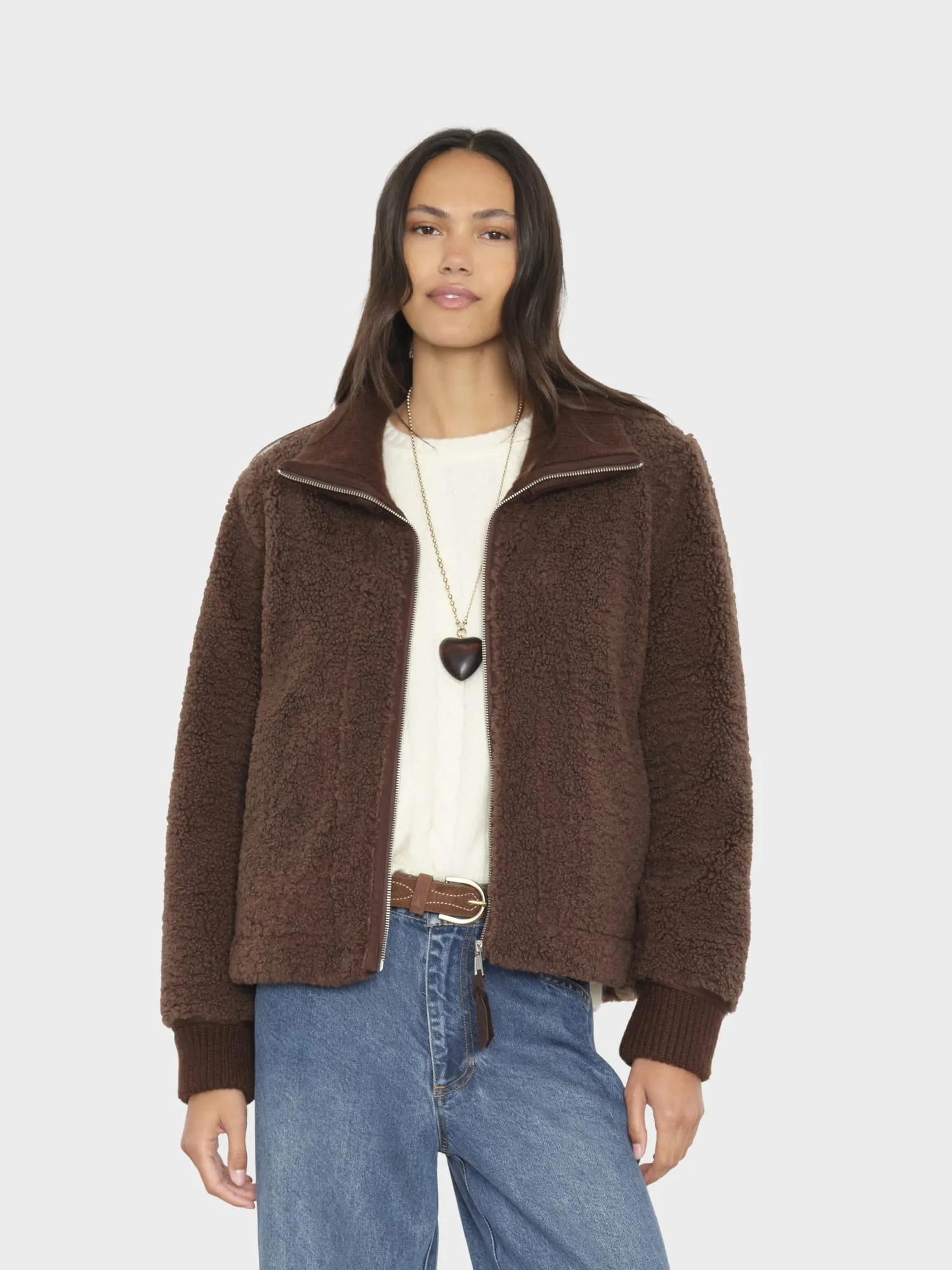 Chocolate Brown Daltry Jacket sold by XiRENA