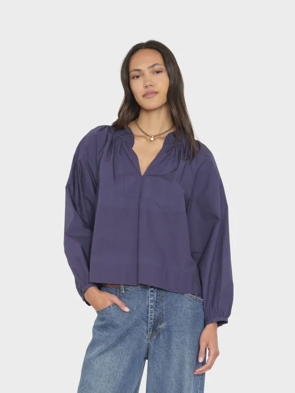 Navy Carolina Top made by XiRENA
