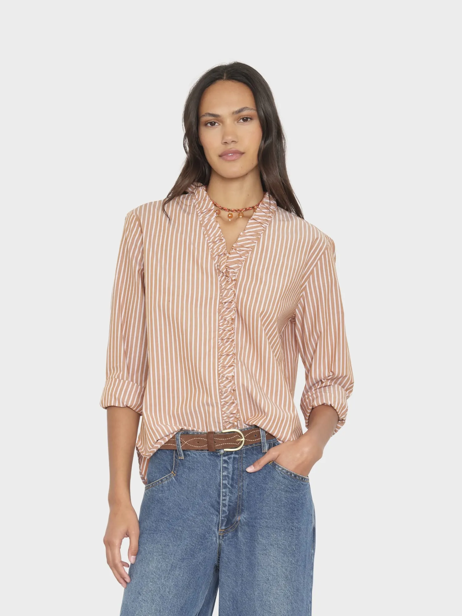 Honey Mustard Kayde Shirt sold by XiRENA