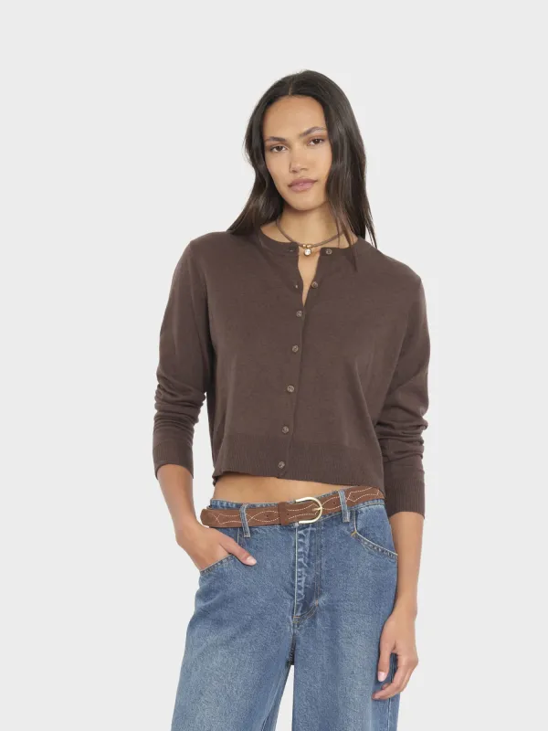 Brazil Nut Calder Cardigan made by XiRENA
