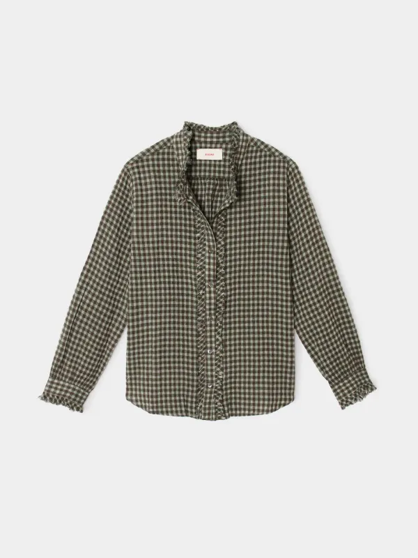Mossy Green Amelie Shirt made by XiRENA