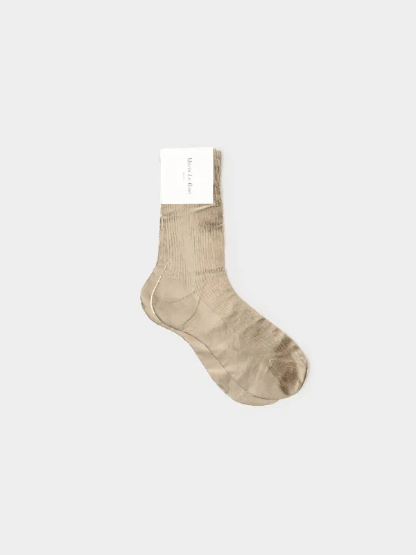 Gray Laminated Socks made by Maria La Rosa
