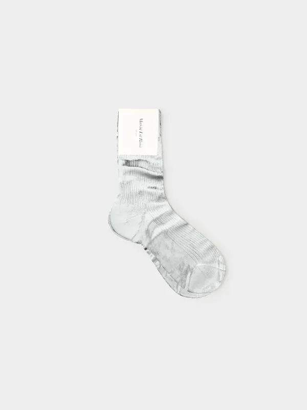 Silver Laminated Socks made by Maria La Rosa