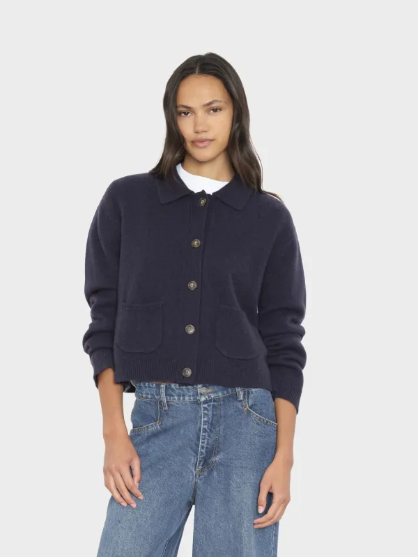 Midnight Blue Bevyn Cardigan made by XiRENA