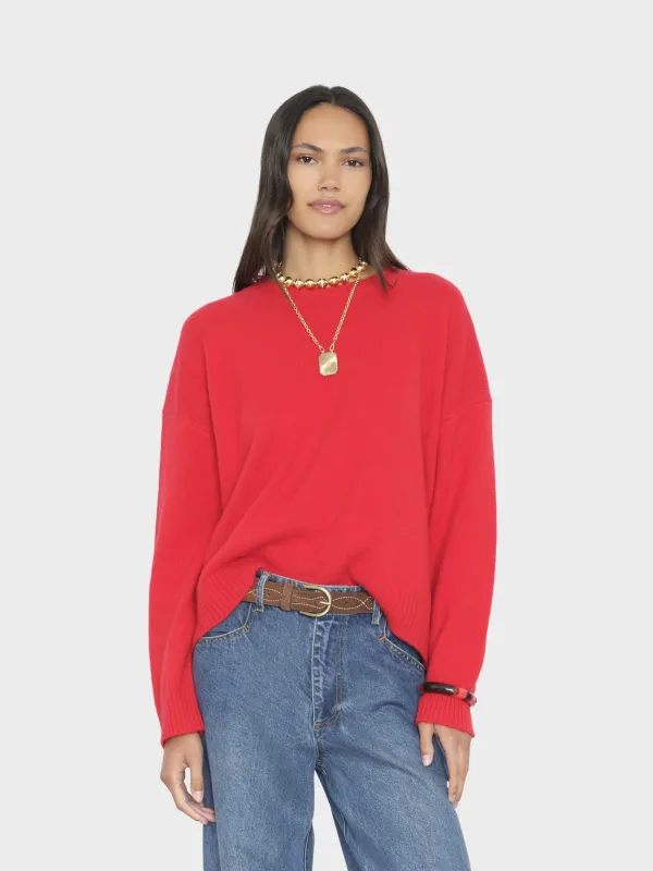 Apple Red Lela Sweater made by XiRENA