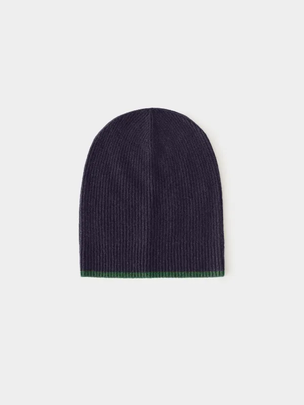 Midnight Blue Cypress Green Benson Beanie made by XiRENA