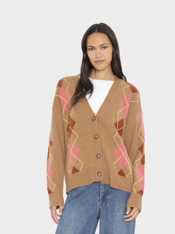 Haystack Gold Foster Cardigan made by XiRENA