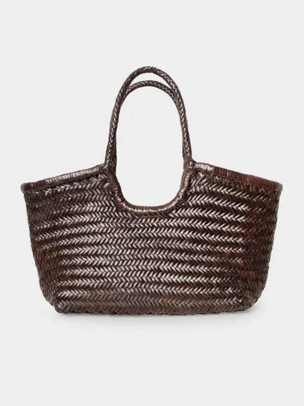 Dark Brown Nantucket Big Basket Bag made by Dragon Diffusion