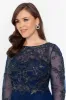 Plus "Mason" Long Sleeve Beaded Chiffon Gown sold by Xscape