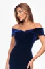 "Charmaine" Long Off the Shoulder Velvet Gown sold by Xscape