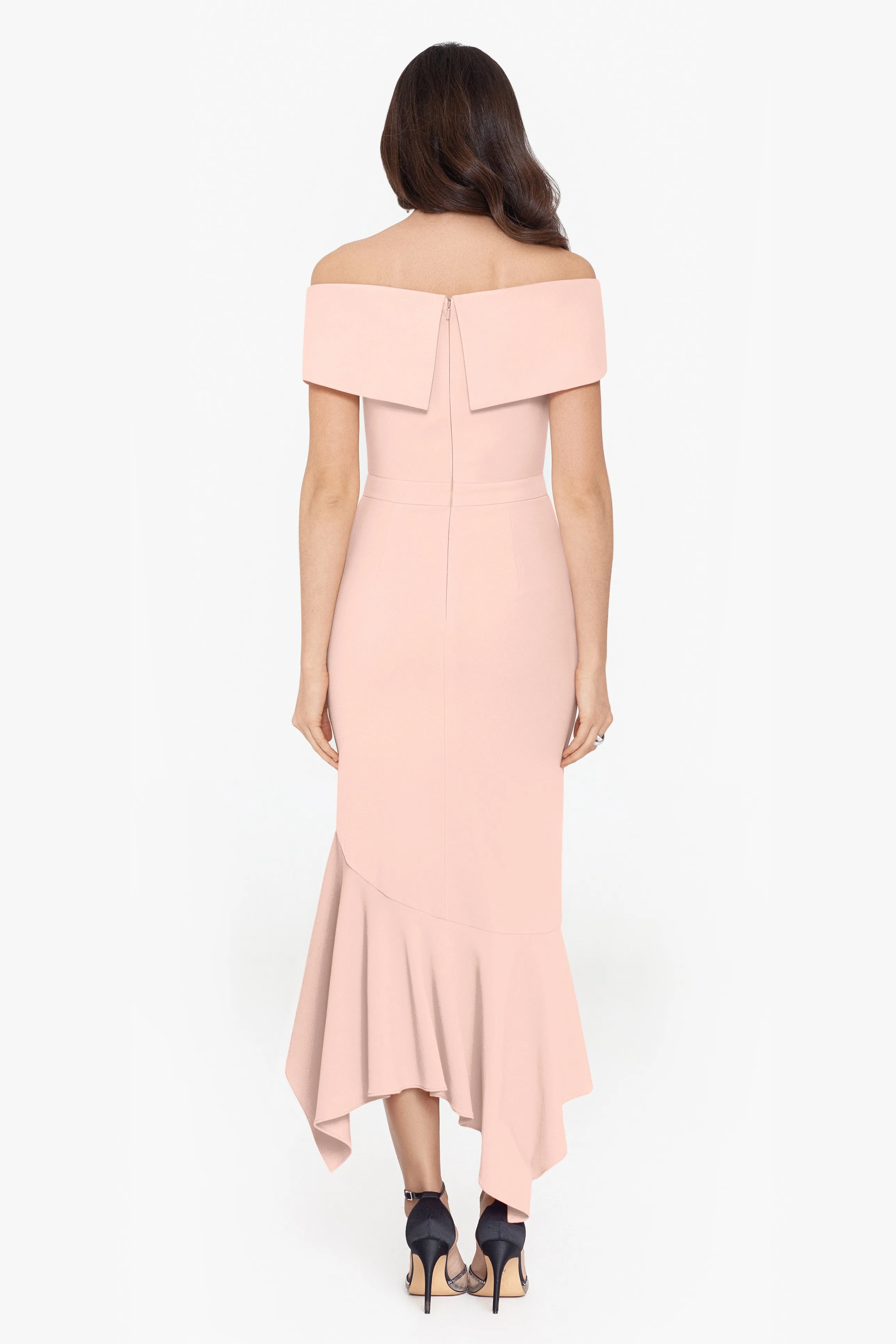 "Eileen" Off the Shoulder Fit and Flare Dress sold by Xscape product image thumbnail 5