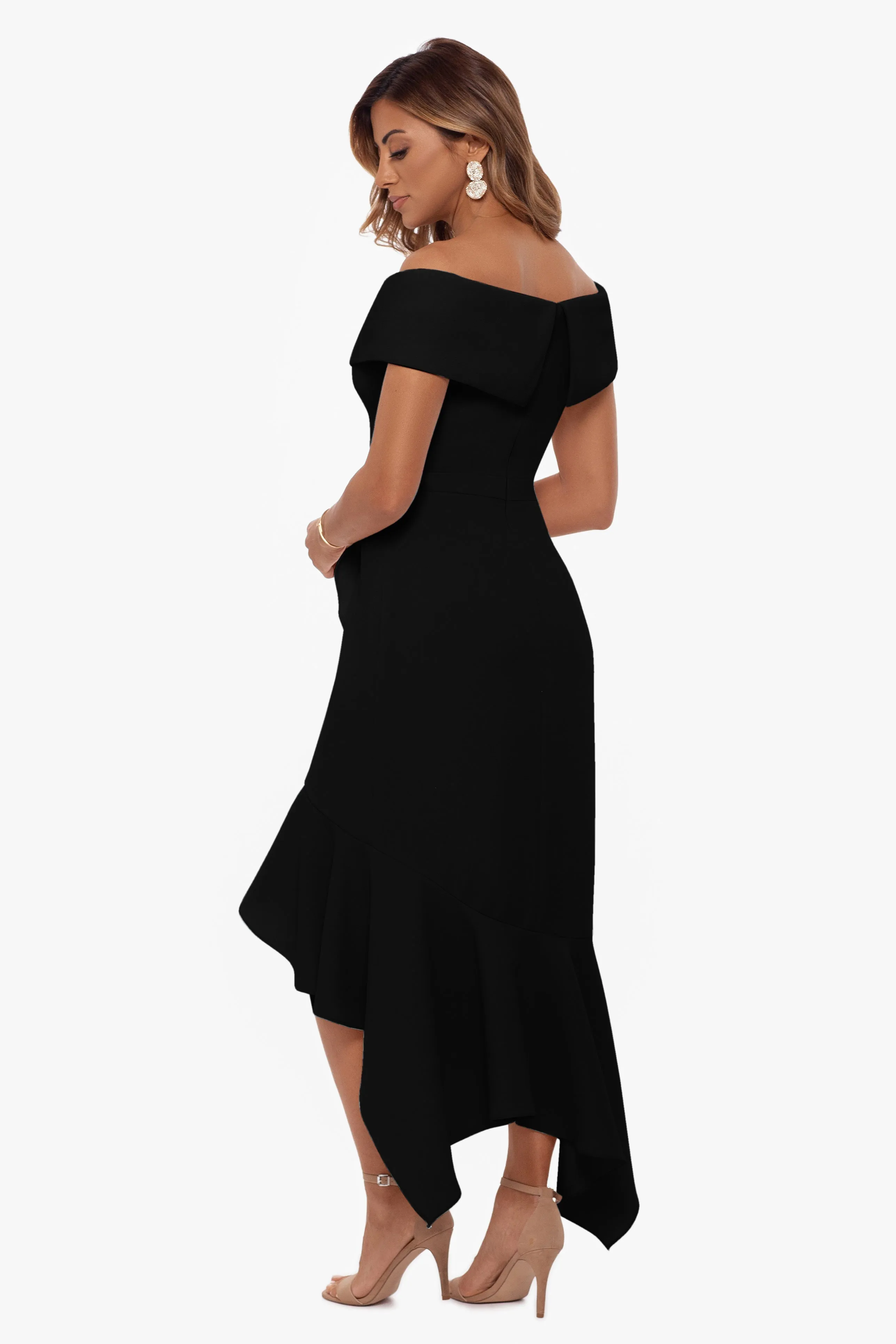 "Eileen" Off the Shoulder Fit and Flare Dress sold by Xscape product image thumbnail 2