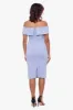 "Wrenley" Short Off the Shoulder Scuba Crepe Dress sold by Xscape