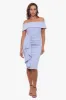 "Wrenley" Short Off the Shoulder Scuba Crepe Dress sold by Xscape