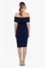 "Wrenley" Short Off the Shoulder Scuba Crepe Dress sold by Xscape