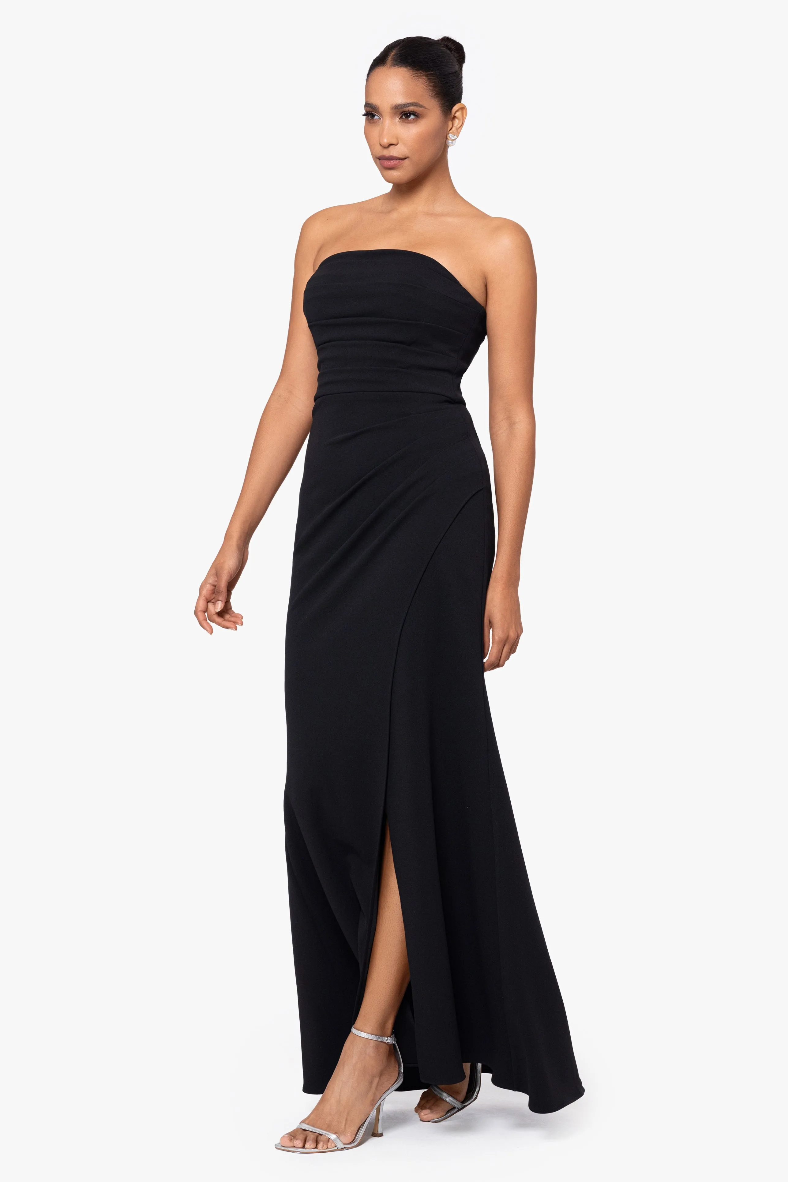 "Davina" Scuba Crepe Bustier Floor Length Dress sold by Xscape product image thumbnail 3