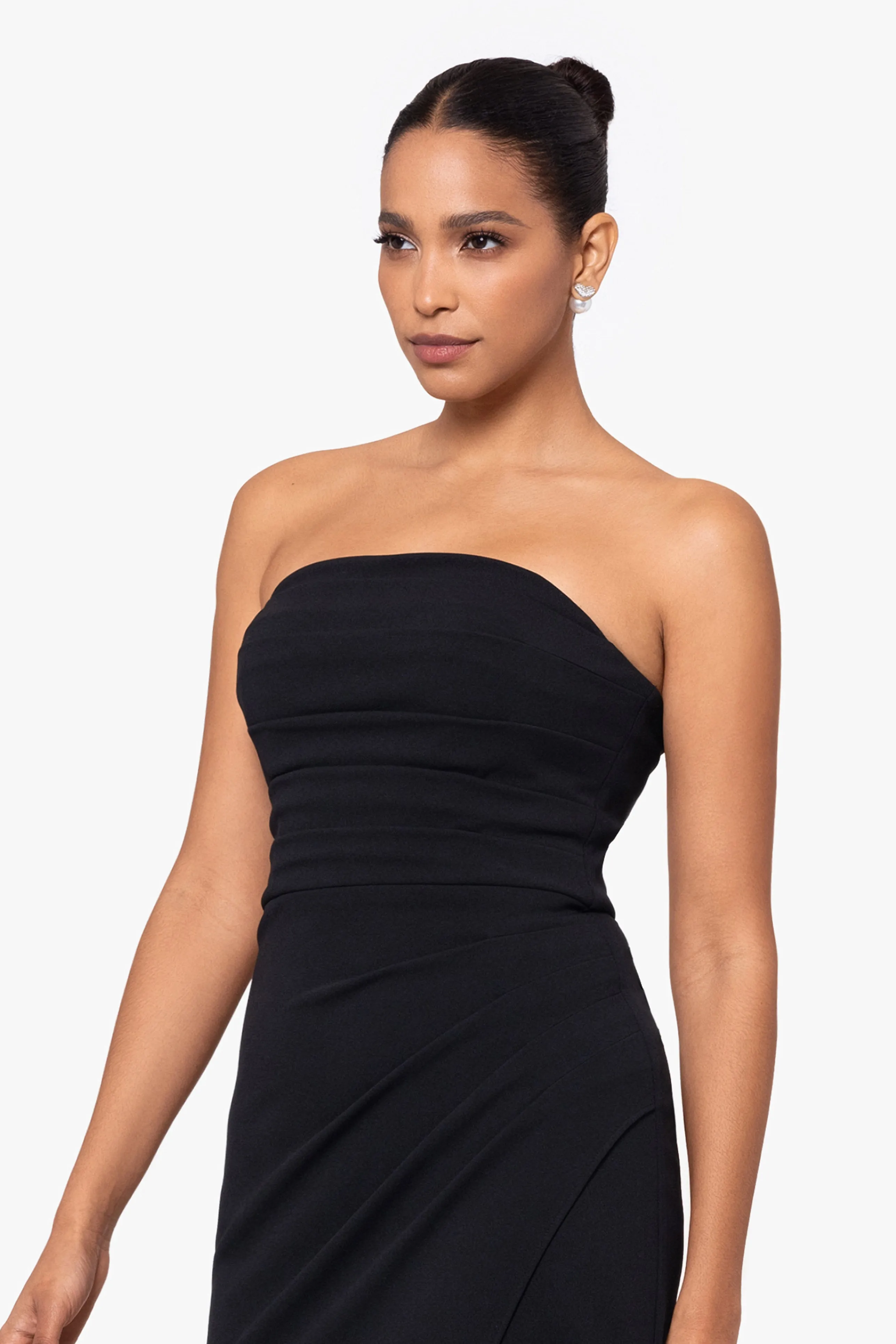 "Davina" Scuba Crepe Bustier Floor Length Dress sold by Xscape product image thumbnail 4